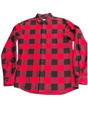 National Standards Red and Black Japanese Buffalo Twill Shirt (S/M)